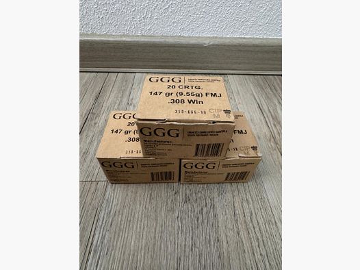 60 Schuss GGG .308 WIN 147gr. FMJ