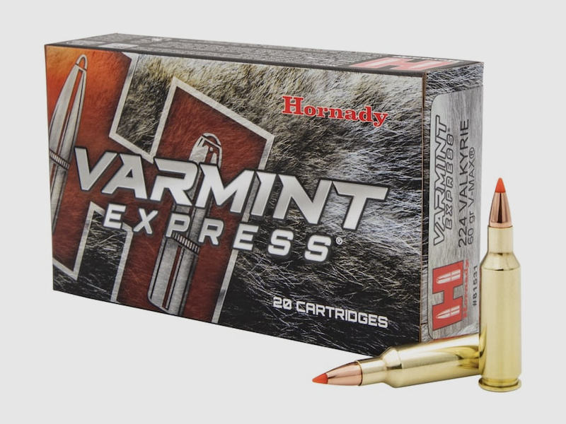 Hornady Varmint Express .224 Valkyrie 60GR V-Max 20 Patronen