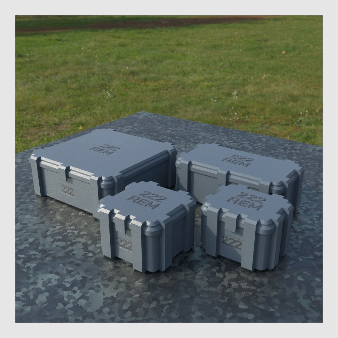 Filamelt ammunition box / Ammo Box .222 REM - cartridge box 'flip lid' - 20 / 25 / 50 / 100 rounds
