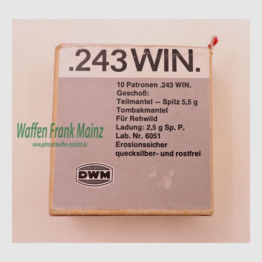 DWM, Karlsruhe Büchsenpatronen-Konvolut .243Win