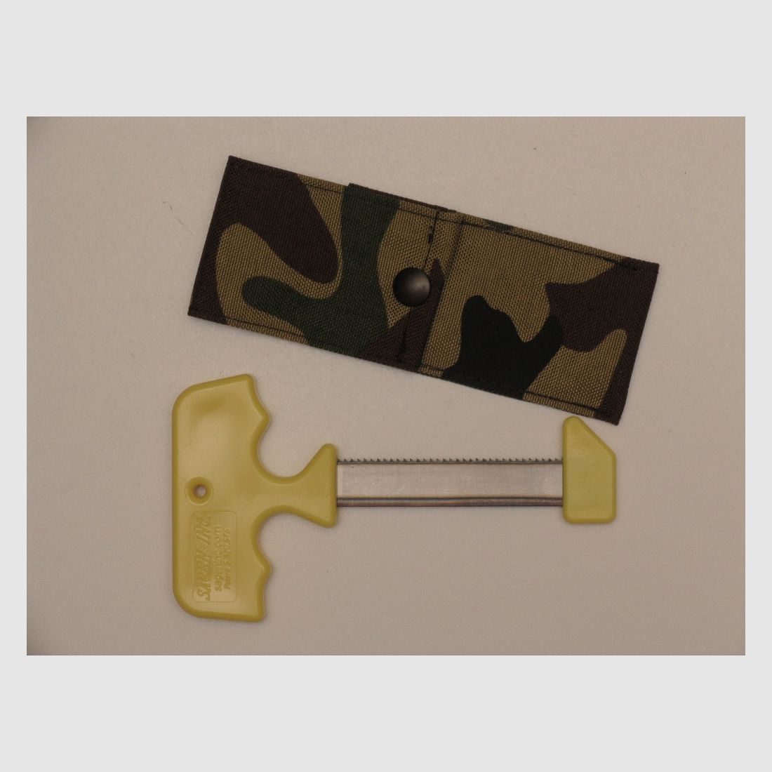 Aufbrechsäge T-Griff gelb lang mit Gürteletui