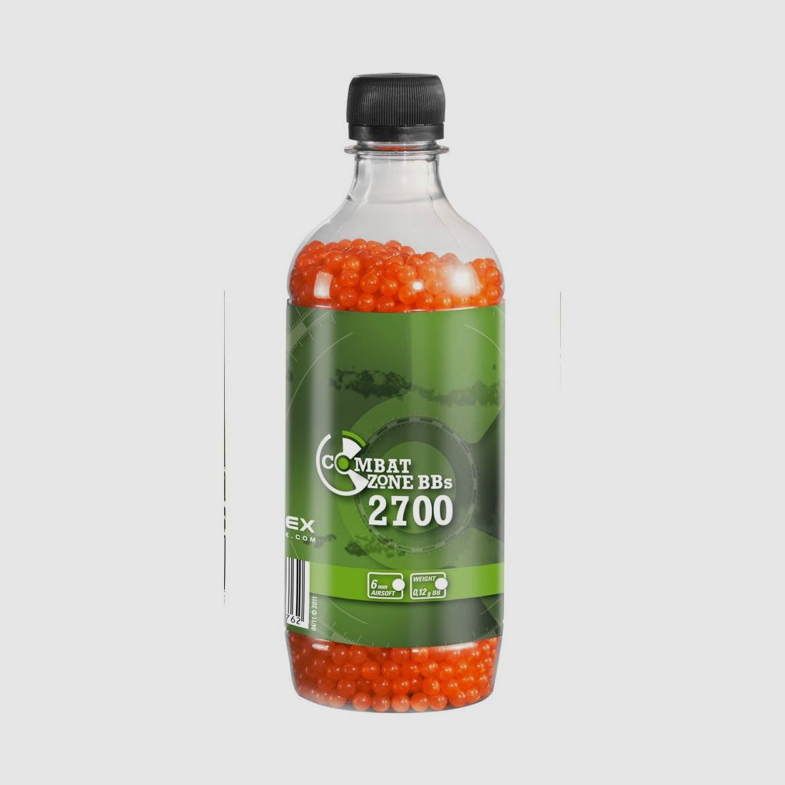 Combat Zone Basic BBs 6 mm, 0,12 g, orange, 2.700 St., Flasche