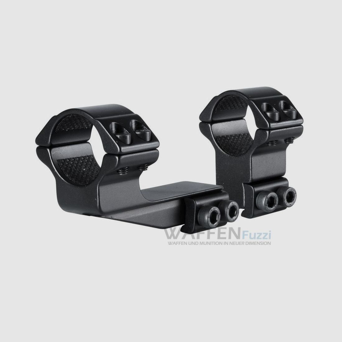Montaje offset de 2" para riel prismático de 11 mm altura de silla alta diámetro del anillo de 1 pulgada