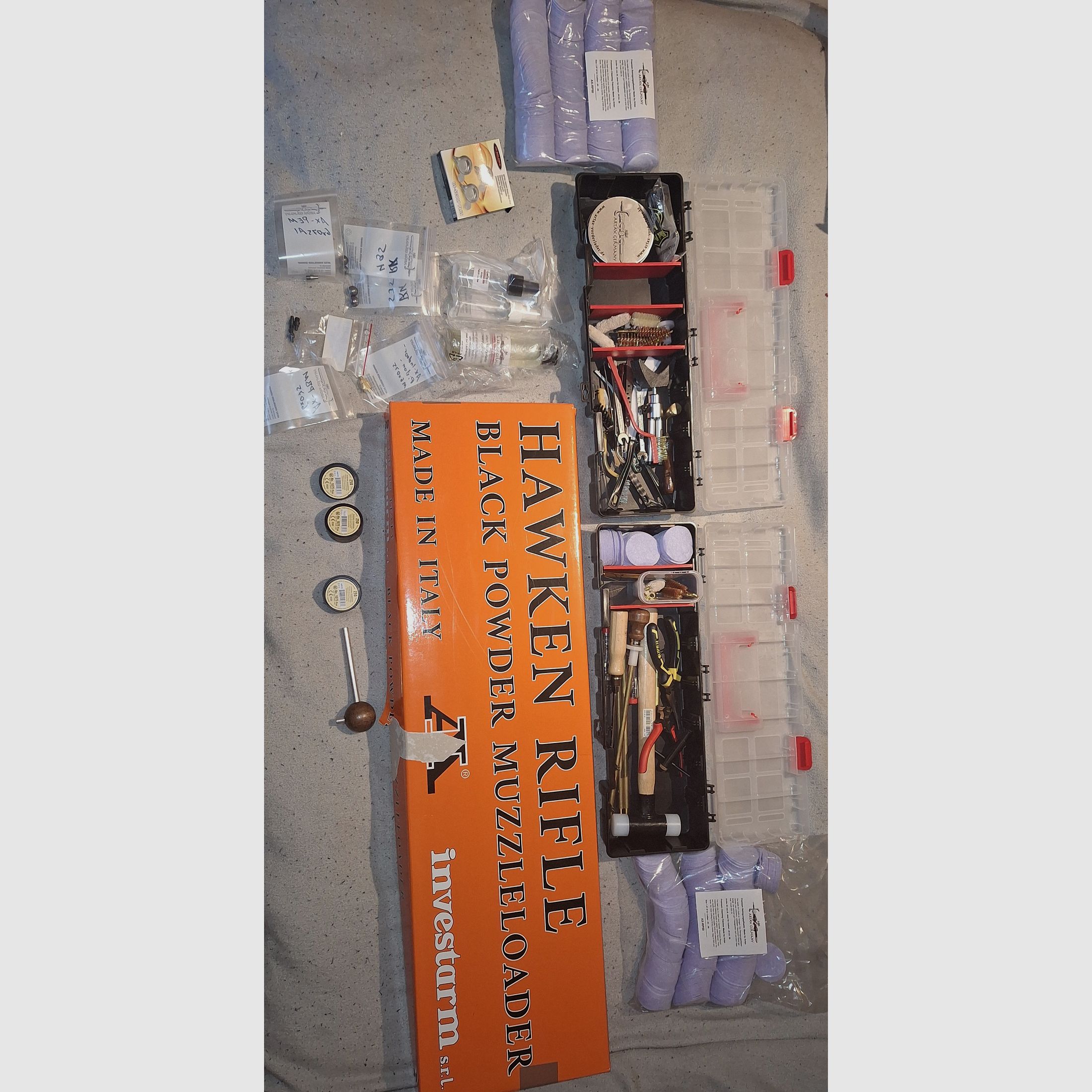 Front loader Hawken in LEFT HAND Complete equipment from A-Z ideal for beginners......AU CH TRADE FOR CROSSBOW OR FIELD TARGET RIFLE