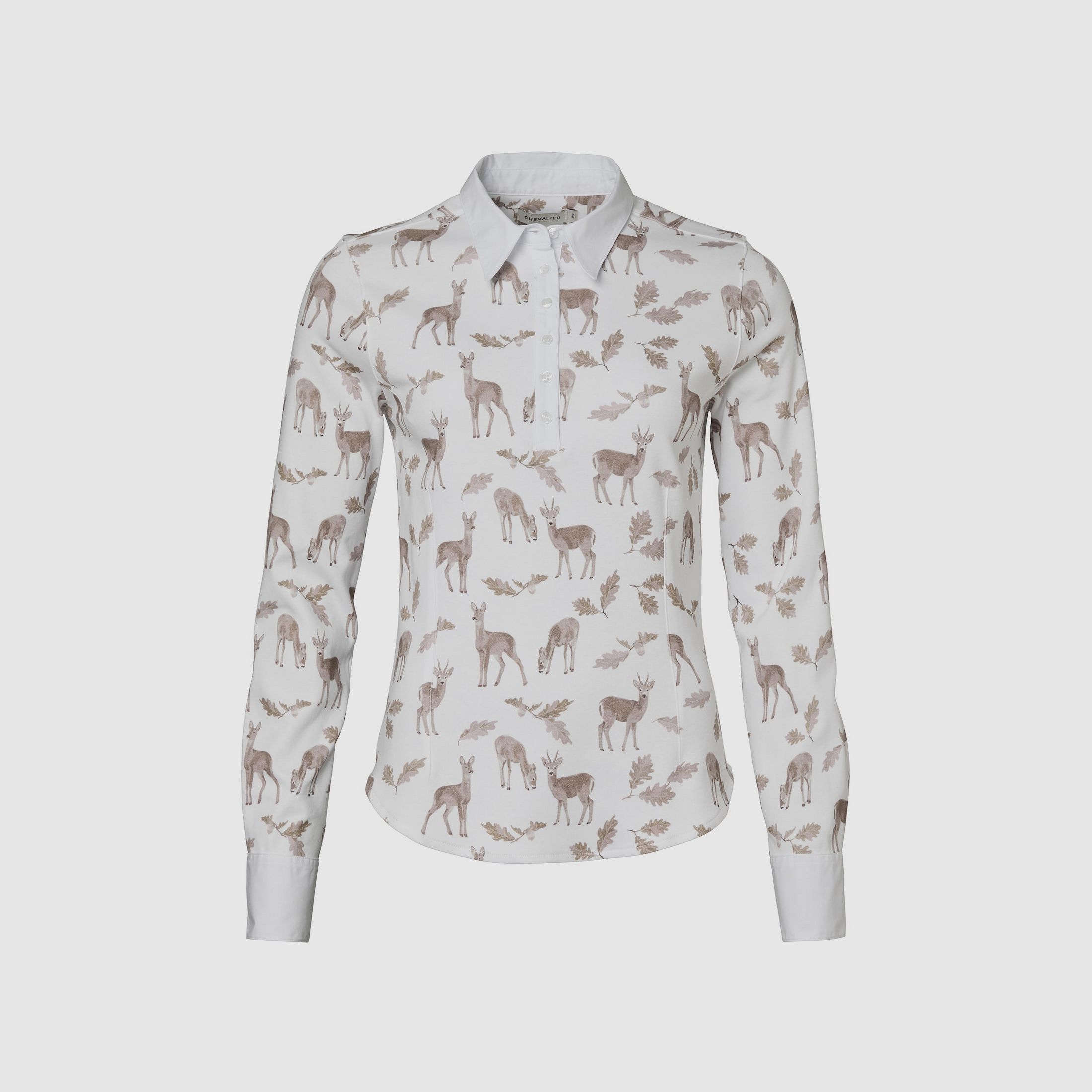 Chevalier Leslie Half Placket Jersey Shirt Women Oh Deer Pink 48W