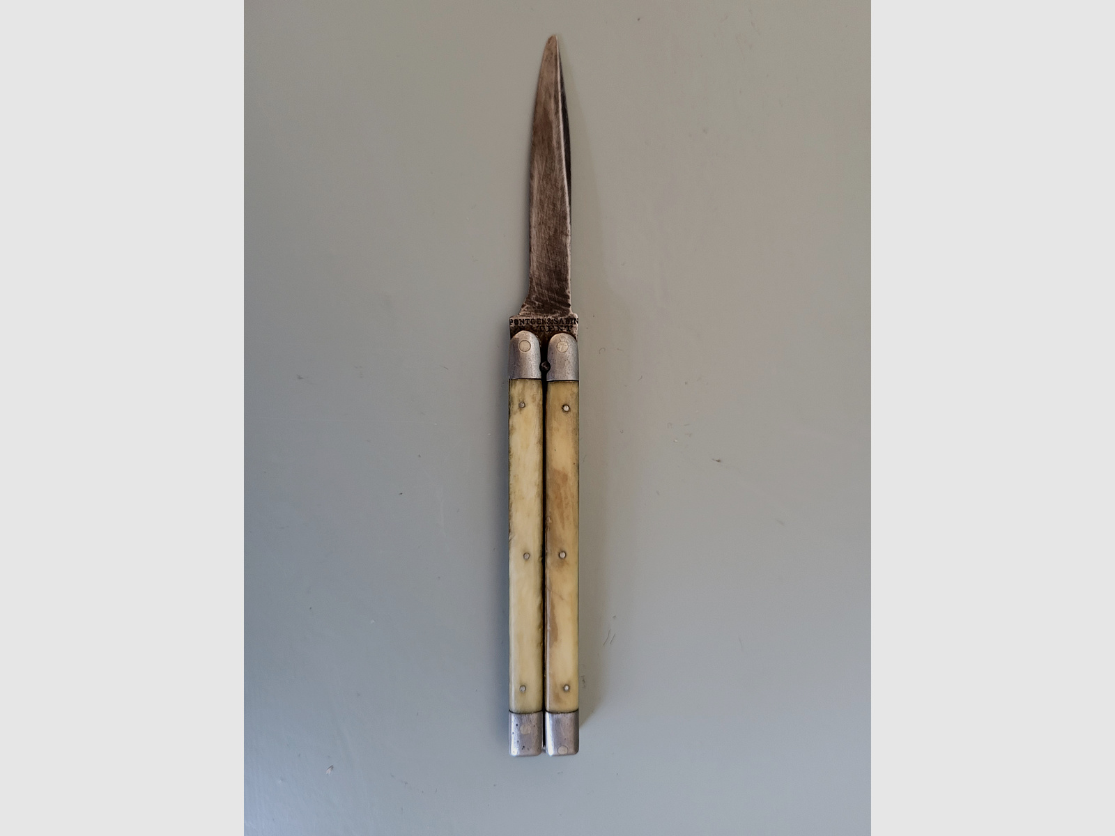Antike Bonsa Böntgen & Sabin Solingen Taschenmesser - 1890er Jahre - Horn Griff