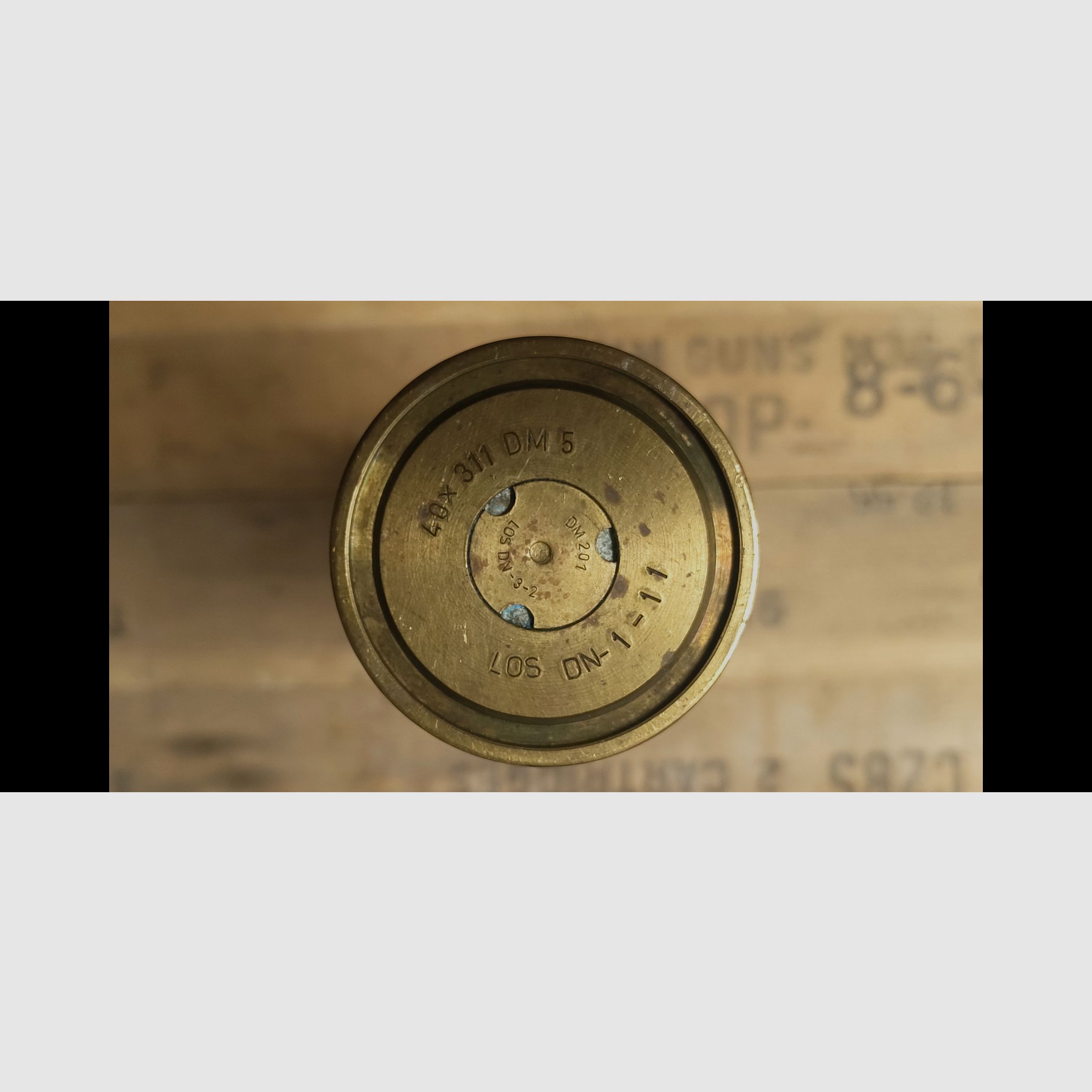 Cartouche britannique de 40 mm 2e GM, Deko/Inert