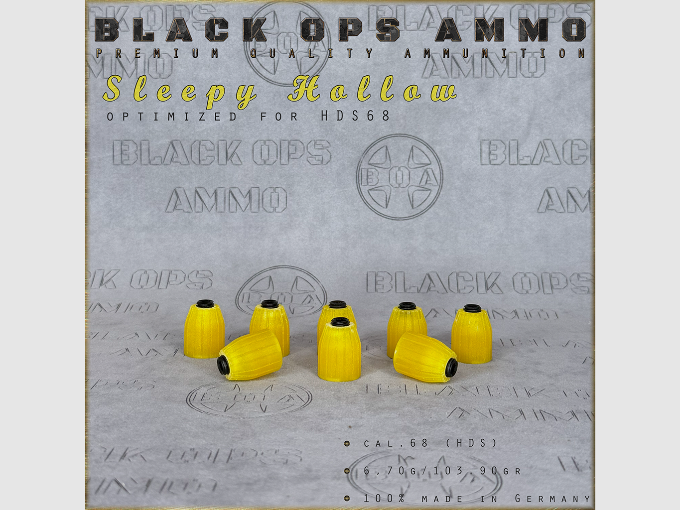 8x Sleepy Hollow BLACK OPS AMMO Umarex TS HDS 68 s cal.68 Munition HDS68 TS68, Bild 2 von 3