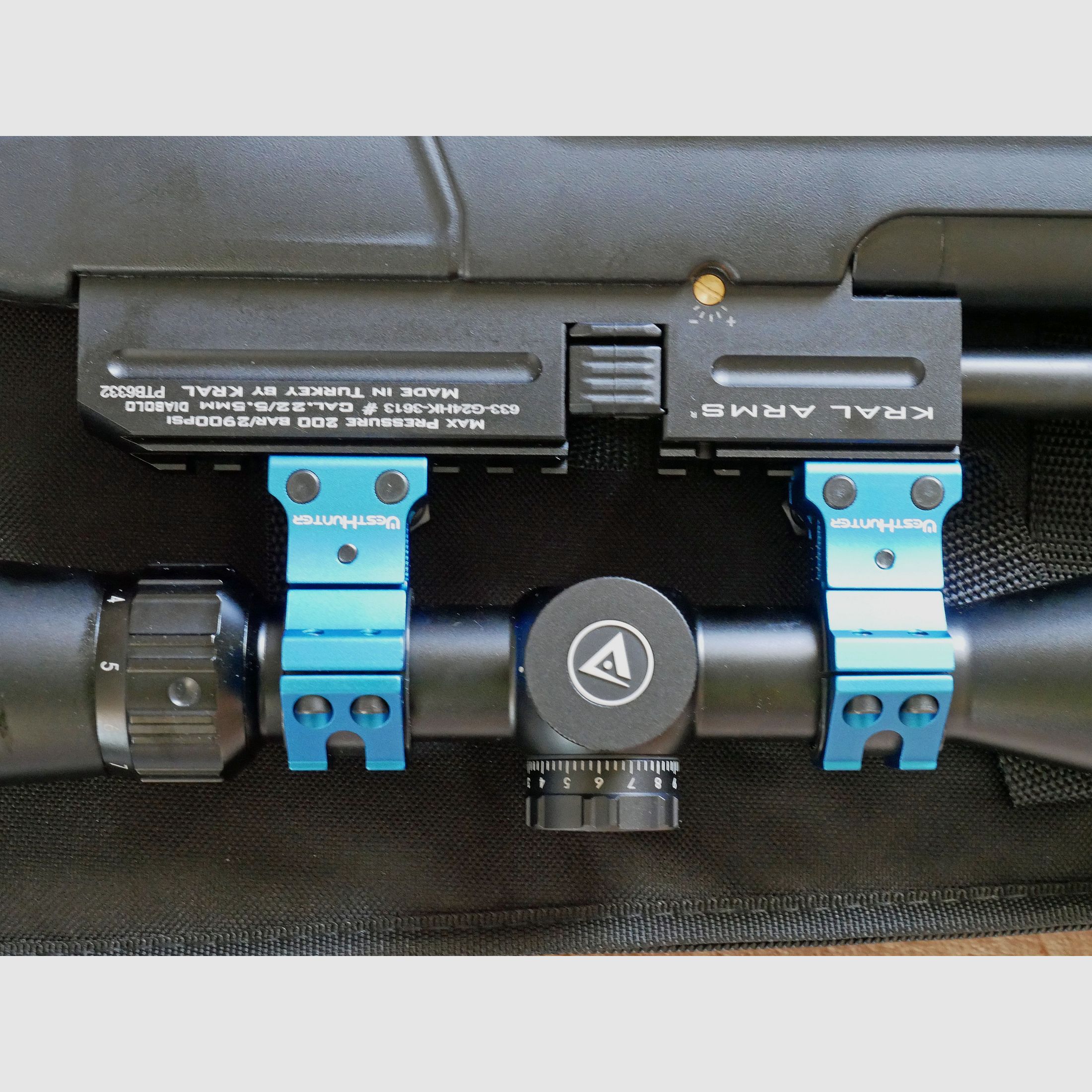 Kral Arms Puncher Nish S luchtgeweer kal. 5,5 mm met richtkijker, tas, Diana-pomp en demper - als nieuw -