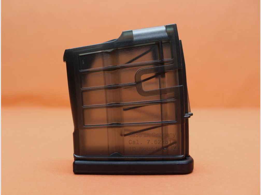 Heckler & Koch Heckler&Koch MR308: Magazin H&K 10-Schuss .308Win Polymer transluzent/ Boden schwarz