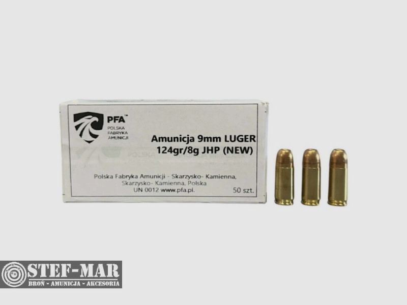 PFA JHP Munition 9x19mm Luger (Packung mit 50 Stück) [C25-1], Bild 1 von 3