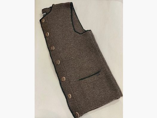 Pezzo klassische Schafwollweste für Herren Handgestrickt in Braun