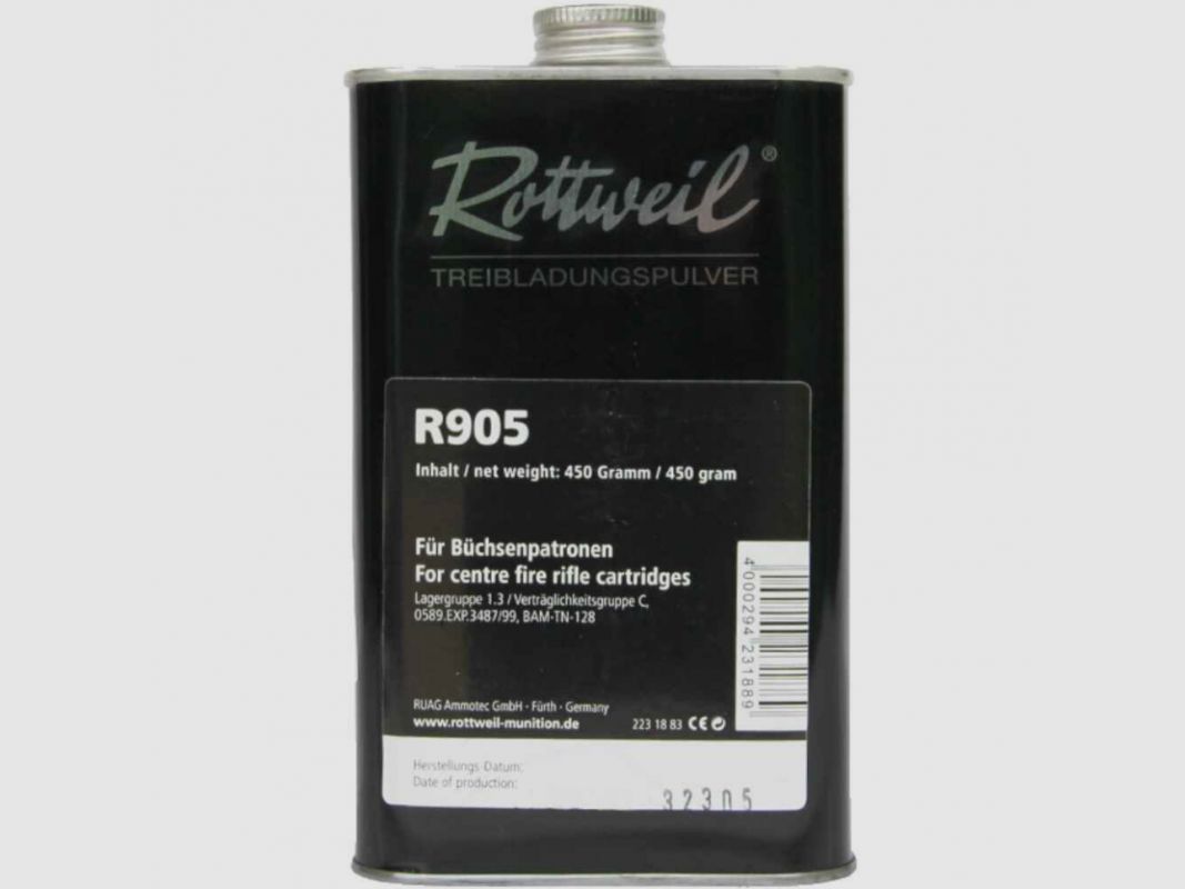 ROTTWEIL R 905 NC POLVERE DA CARICAMENTO 0,5 KG