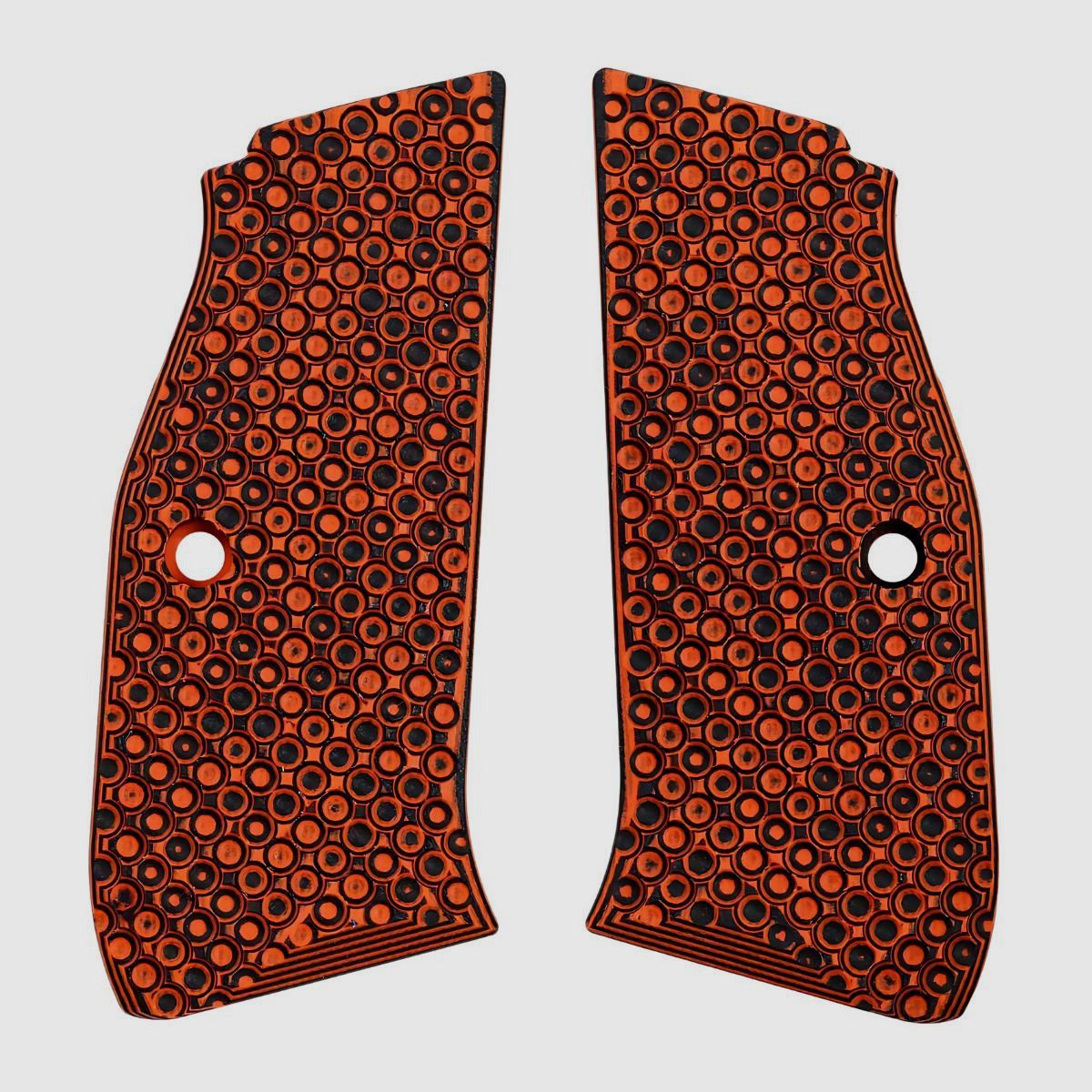 Lok Grips – Palm Swell Bogies grip panels for CZ75/Shadow 2 – Orange Black