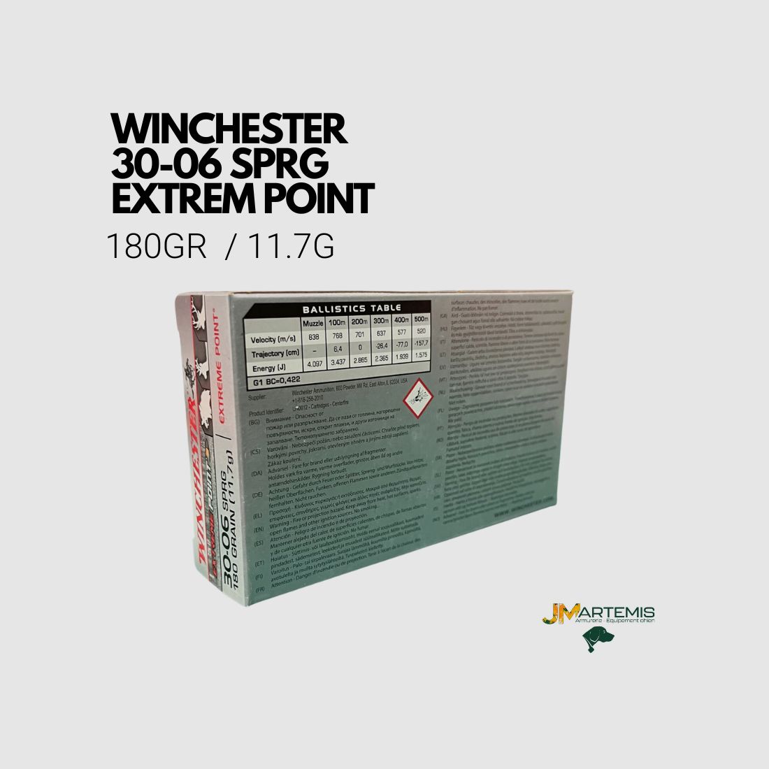 WINCHESTER 30-06 EXTREME POINT 180GR cartuchos, imagen 4 de 5