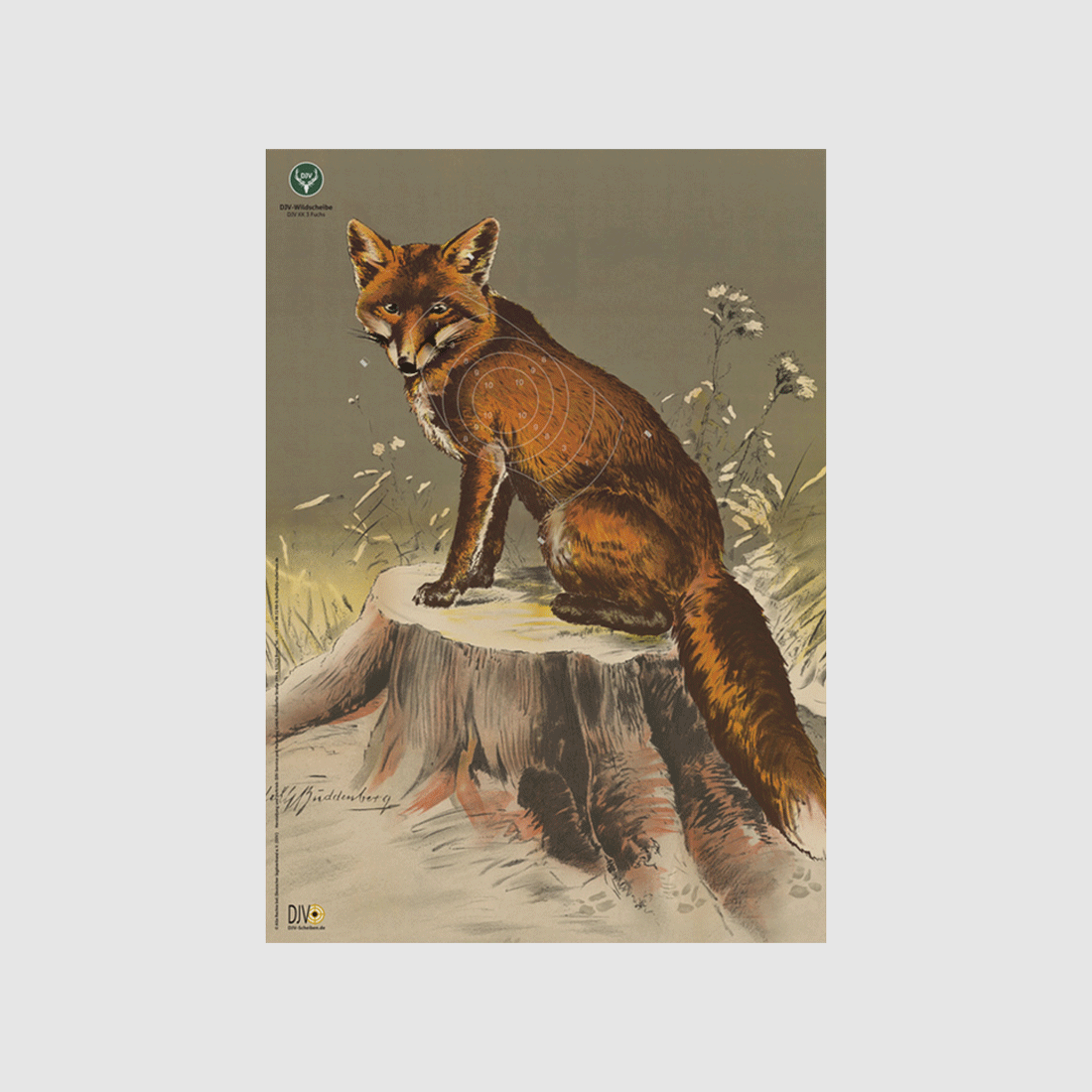 Selbstklebende DJV-Folienscheibe Nr. 3 (Fuchs, 100m)