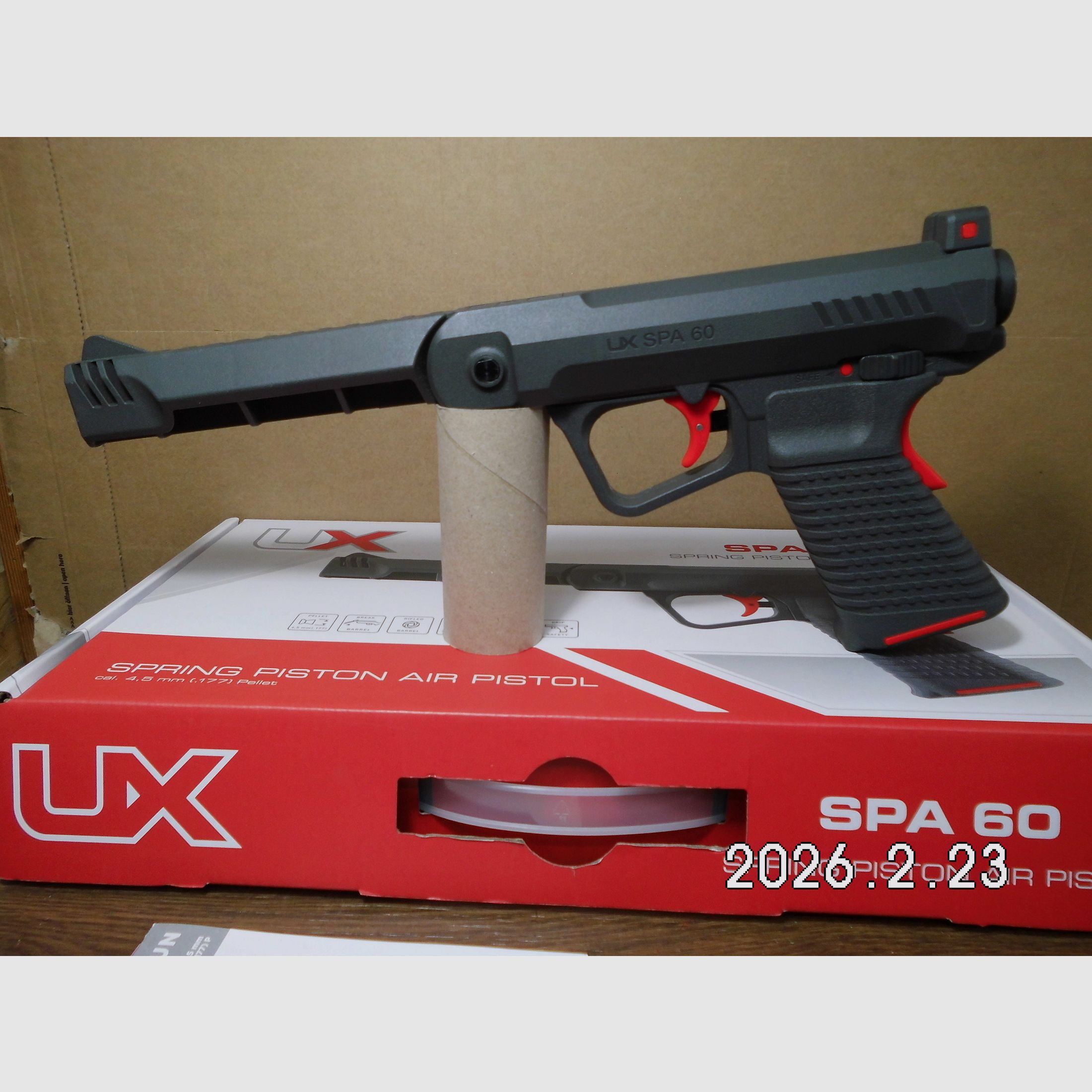 Luftpistole Umarex SPA 60 Knicklauf 4,5mm Diabolo in Originalverpackung mit Bedienungsanleitung. 