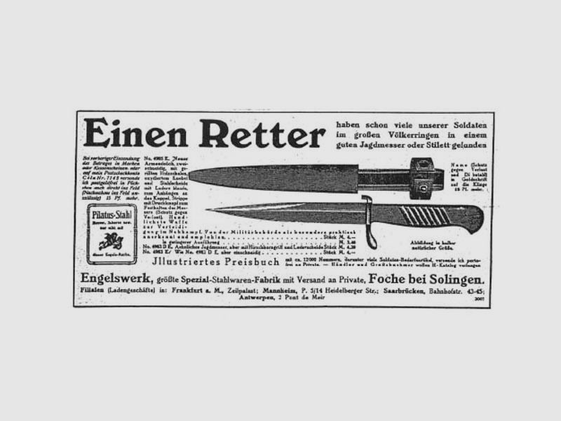 Antiguo cuchillo de trinchera alemán, no tengo idea