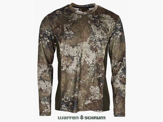 Pinewood Langarmshirt Furudal Strata/Moss Green