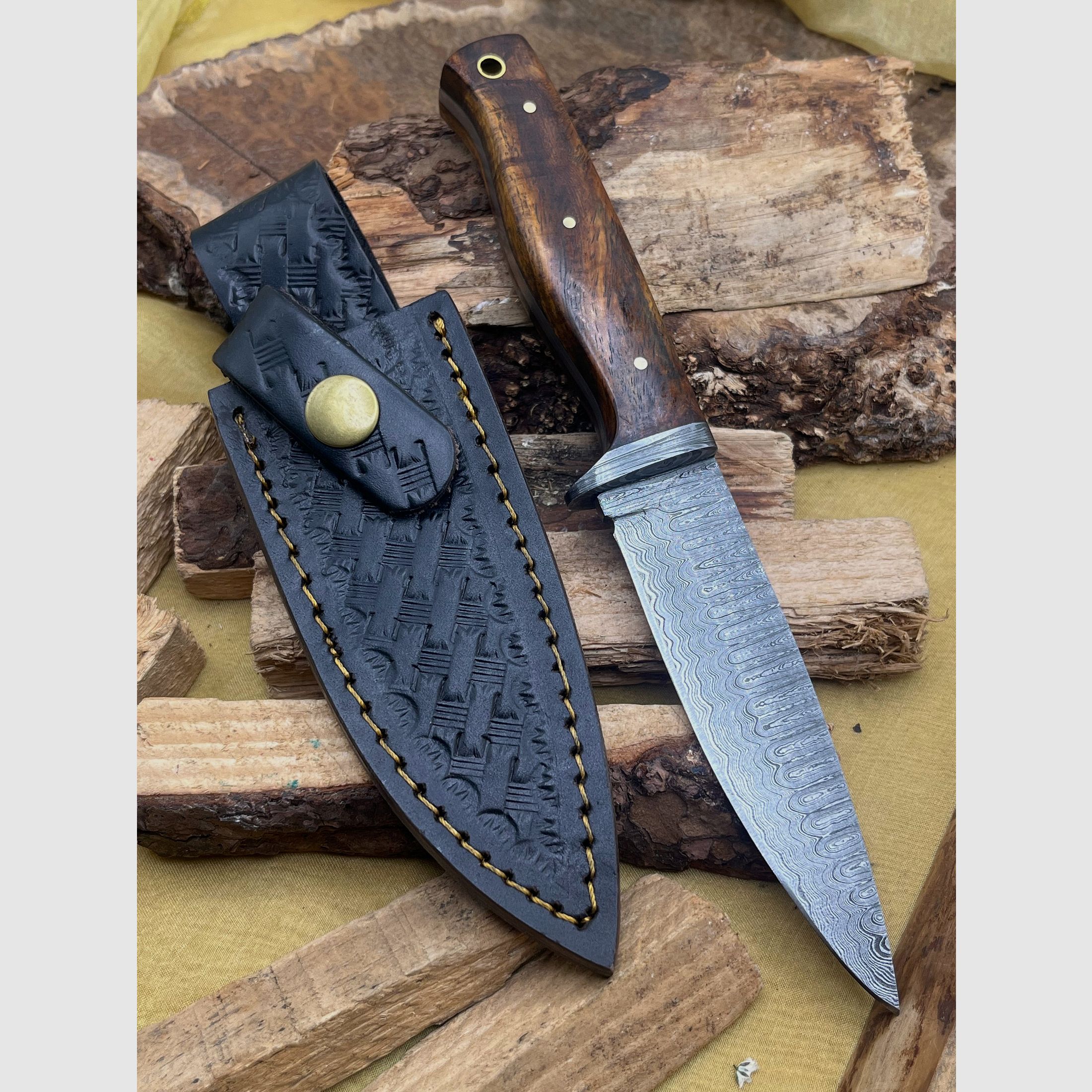 Jagdmesser Damaststahl 