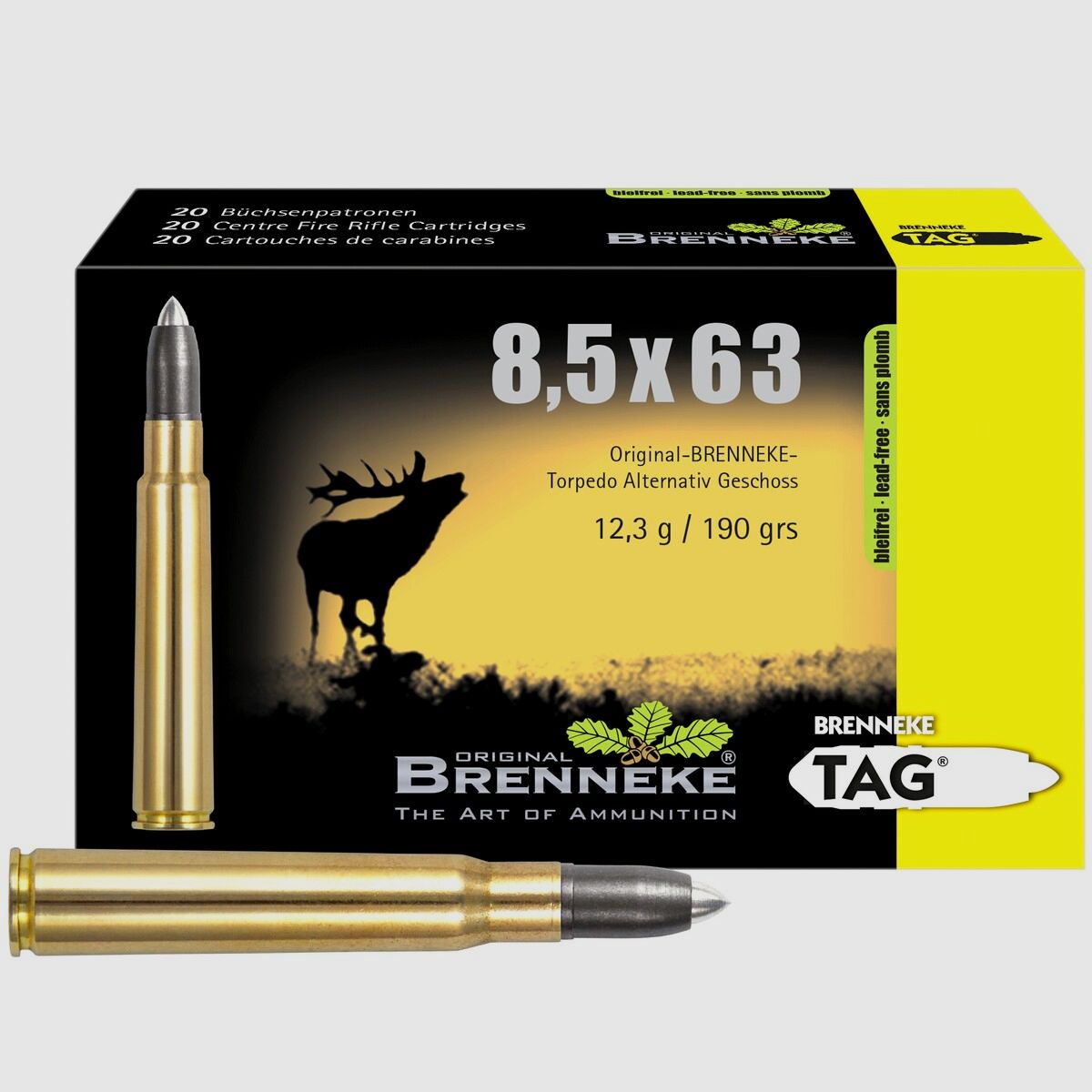 Brenneke 8,5×63 TAG 12,3g/190grs. – 20 Stk.