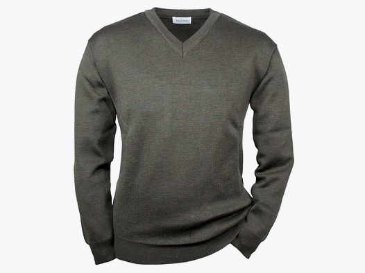 Hubertus Pullover V-Ausschnitt Oliv