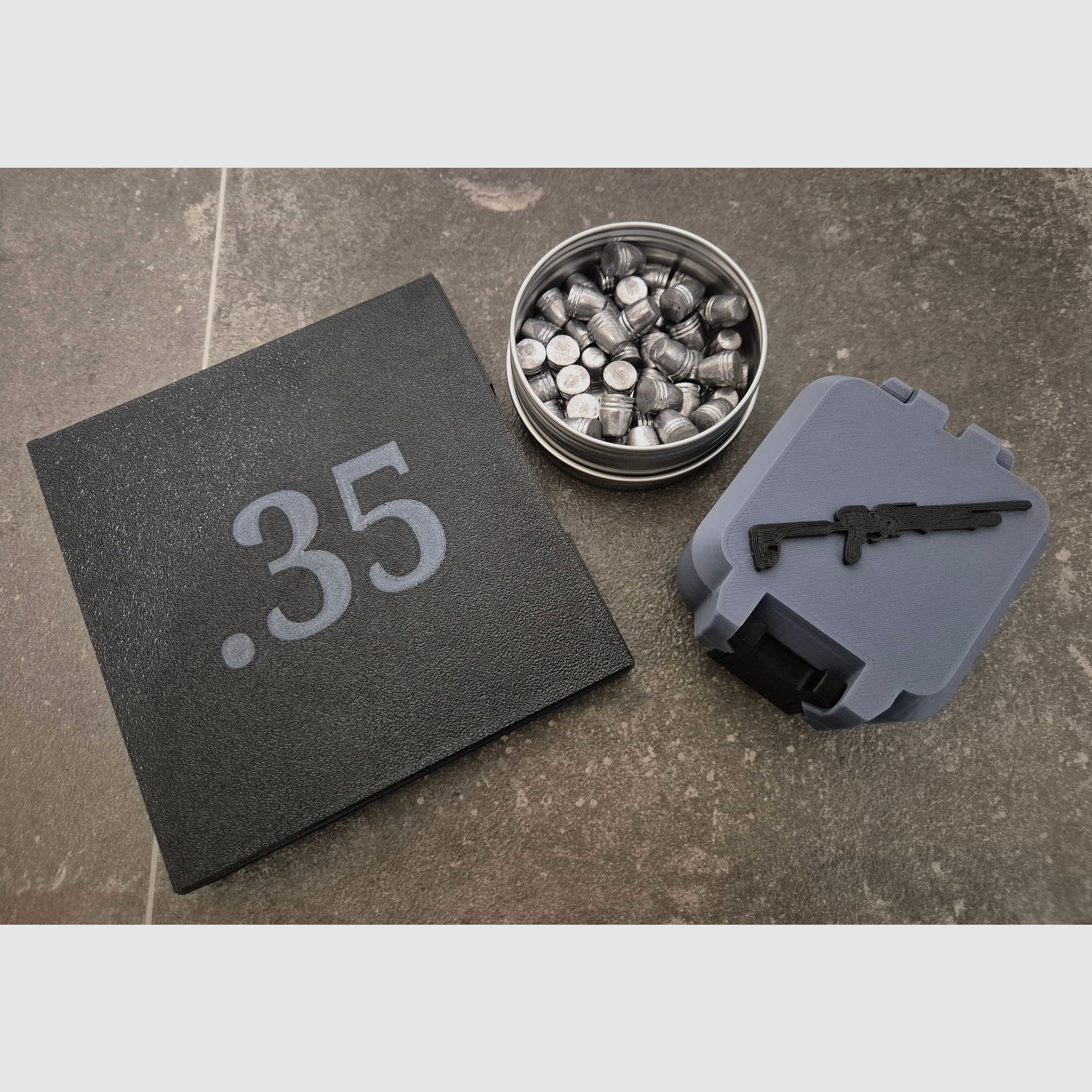 48x AEA HPMax 95Grain projectielen + .35 transportdoos + Megalobox