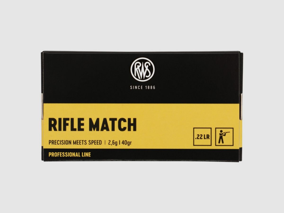 Patronen RWS Rifle Match .22 LR 40 gr X50