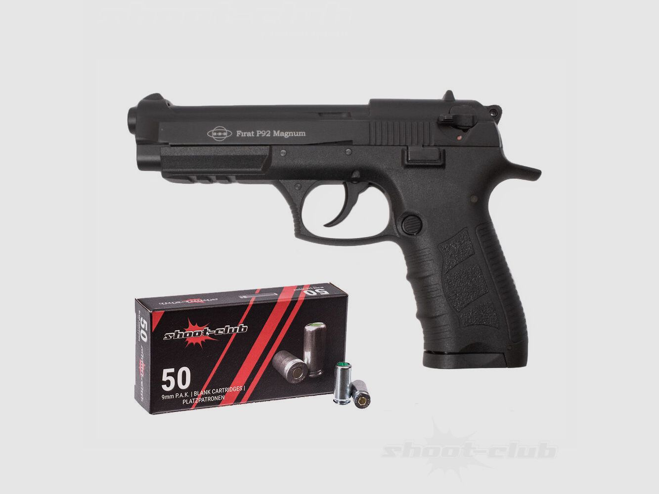 Ekol P92 Magnum schreckschusspistool 9mm PAK zwart plaatspatronen