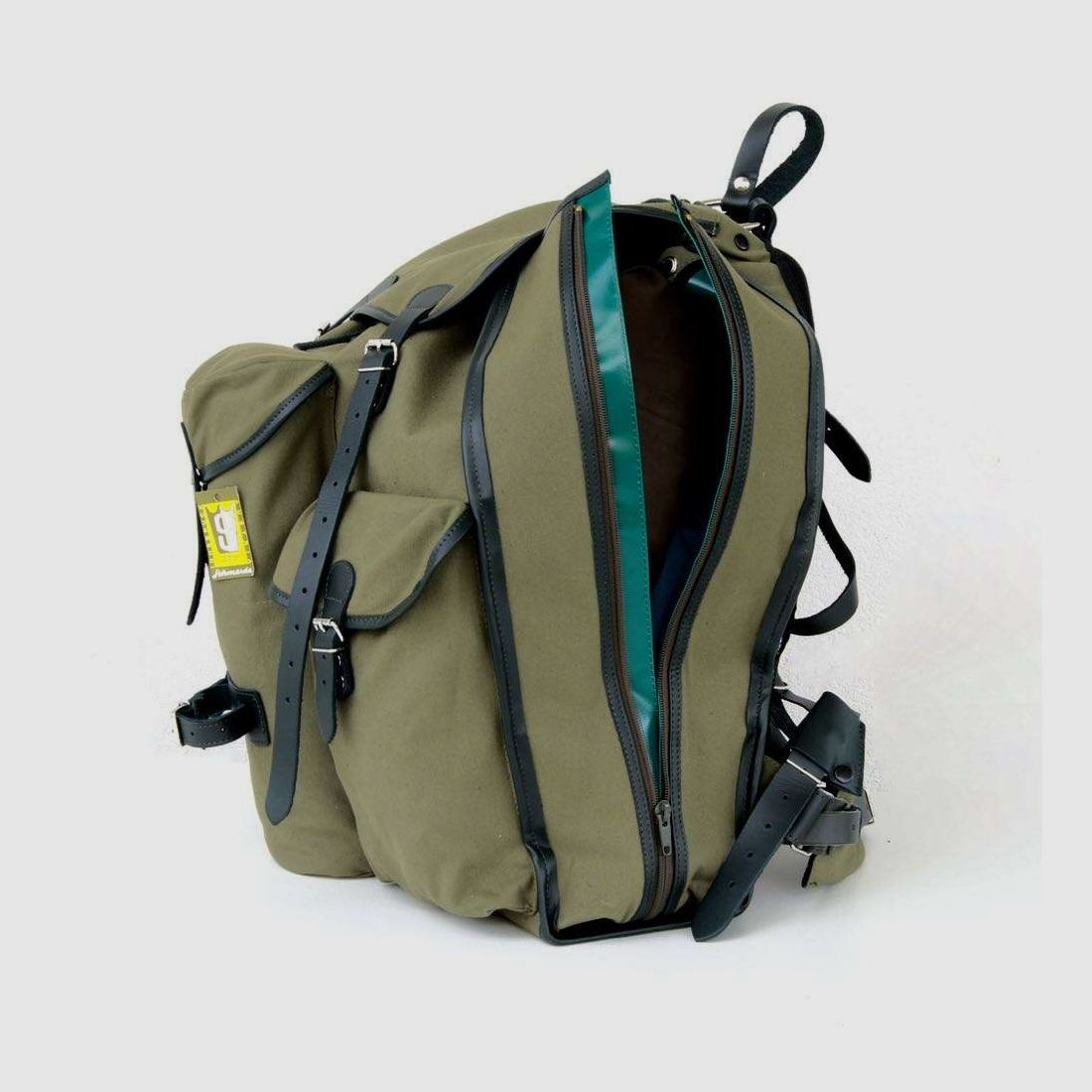 Spezial Jagdrucksack Leinen | 40L - Modell "Atlas", Grundausstattung + 1 Spektivtasche, grün, Bild 3 von 59