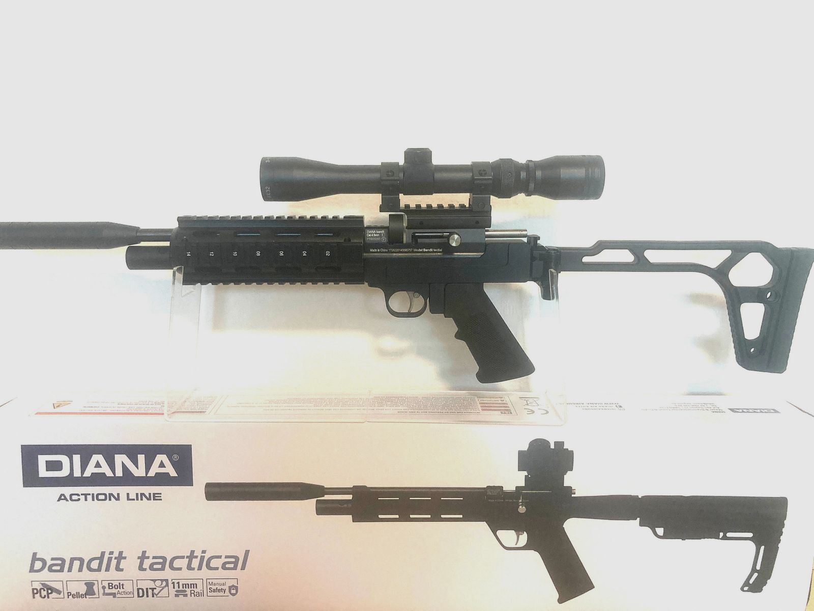 Pistolet à air Karabiner Diana Bandit "Tactical Ultimate" avec chassis en aluminium et crosse pliable style AR15/SIG, F libre dès 18 ans, image 7 sur 7