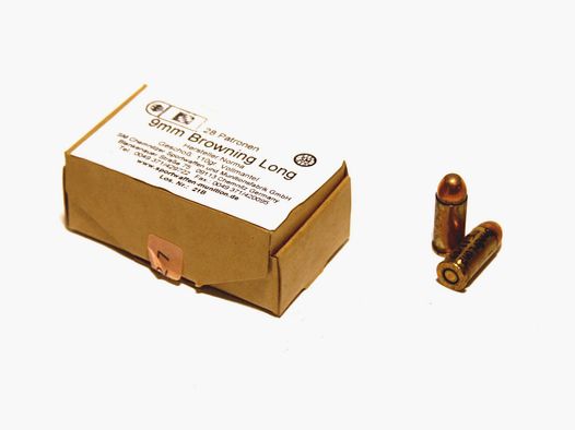 Norma SM, 9 mm Browning Long, VM, 110gr., 28 Stk.