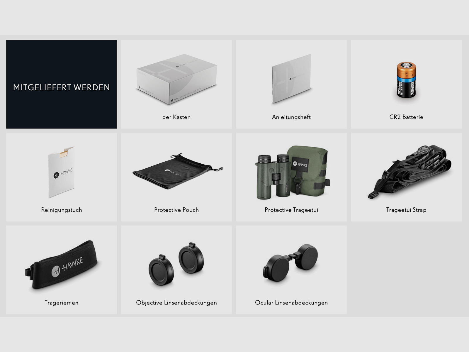 HAWKE 38615 Frontier LRF Fernglas 10X42 grün