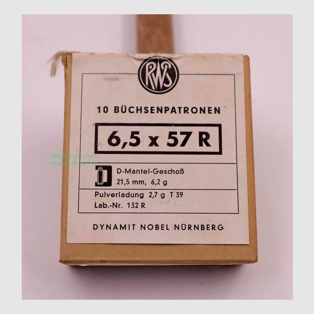RWS (WZd.Fa.Rottweil) rifle cartridges 6.5x57R