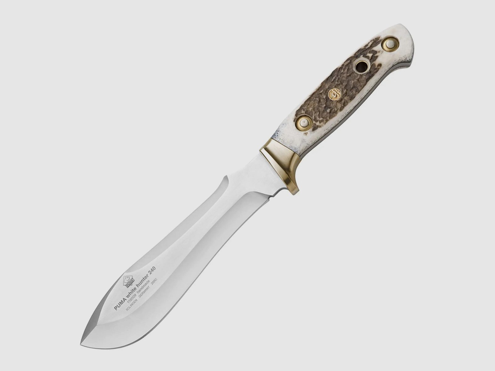 PUMA biały myśliwy 240, róg jelenia