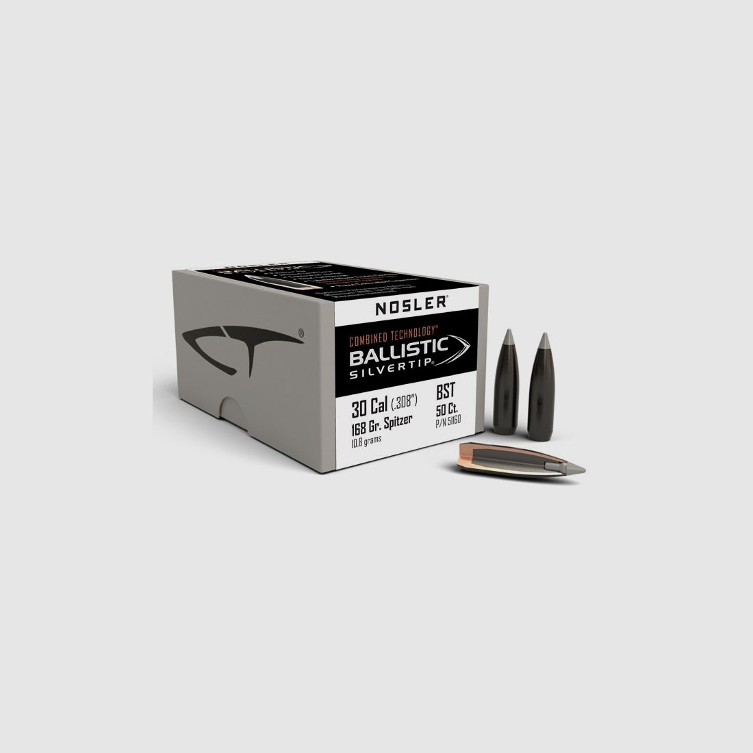 Nosler Hunting Cal. .30 Ballistic Silvertip / 168 Grain #51160