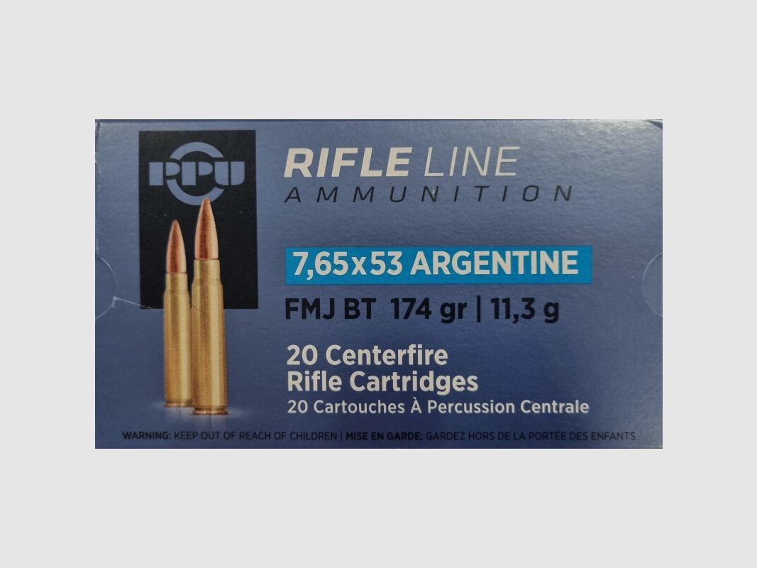 PPU 7,65x53 Argentine FMJBT 174 gr, Bild 2 von 2