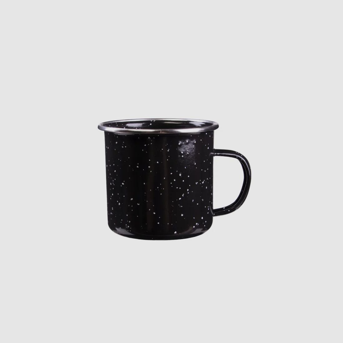 Small enamel camping dish set 3-piece in black
