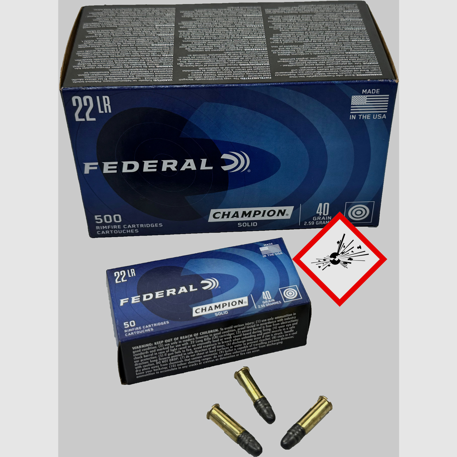 Federal Target Champion Kleinkaliberpatrone Kal. .22lr 40grs