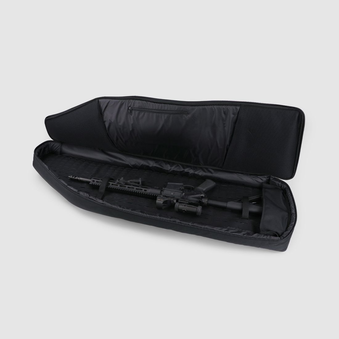 Housse d'arme d'hiver Olympic 130 cm – Laser-Cut MOLLE, Shockcord, système de transport de sac à dos, nylon 1000D (nuit)