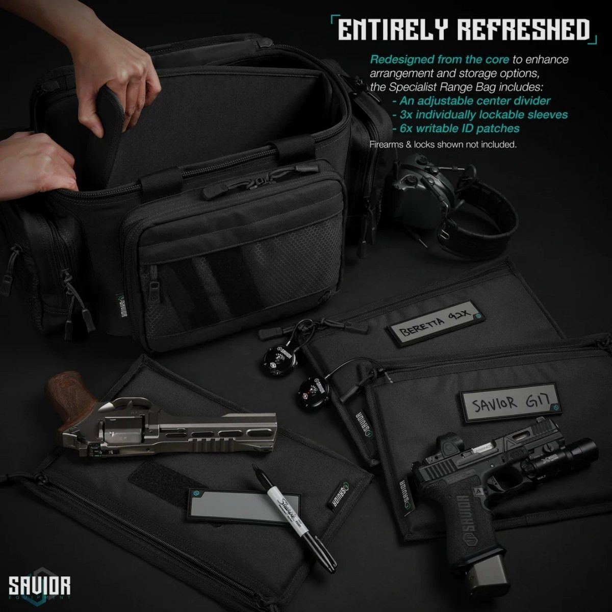 Savior – Pistol Range Bag Specialist – Black – RA-3GUN-WS-BK, image 5 of 7
