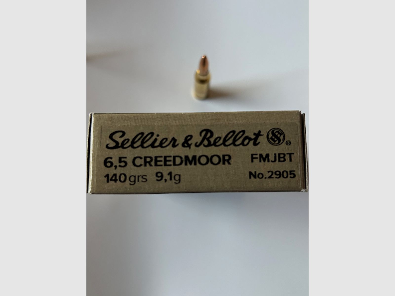 Sellier & Bellot 6,5 Creedmoor FMJBT 140 grains 9,1g Full Metall Jacket *NEU* 20 Rds