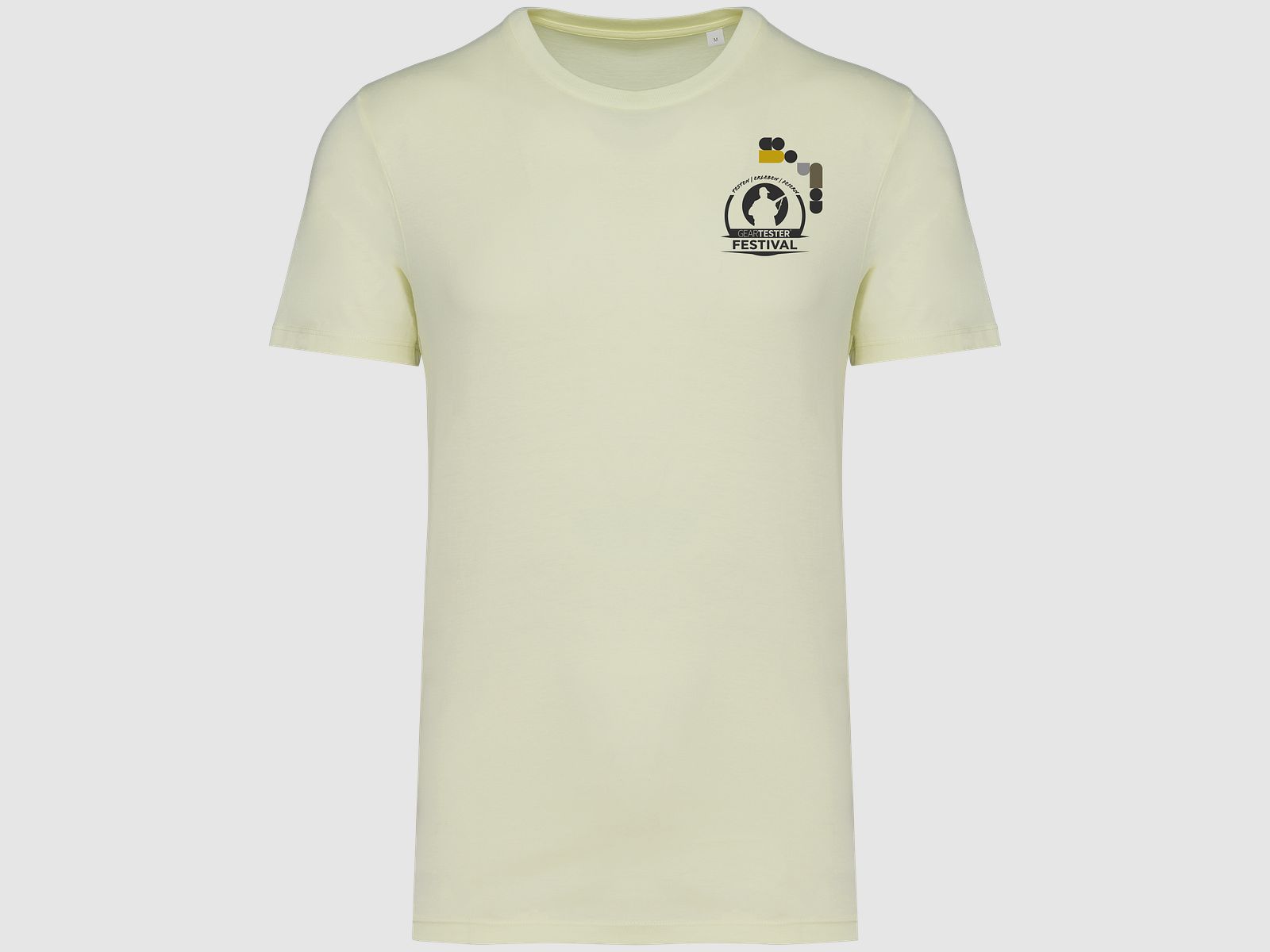 Geartester Festival Bio T-Shirt, piccolo logo