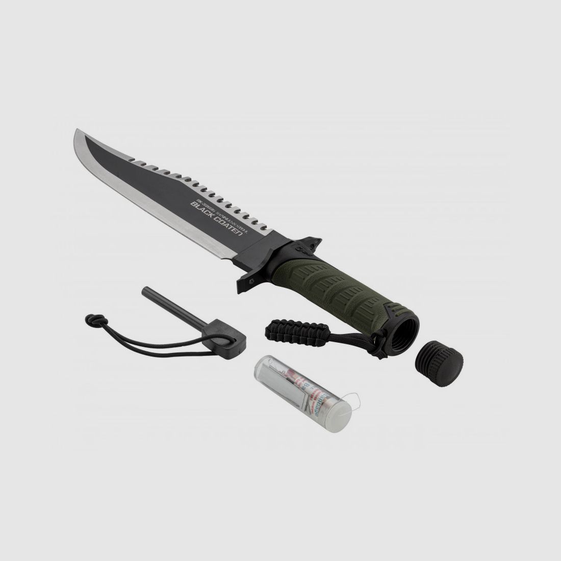 K25 Coltello da sopravvivenza Corda + Accendino + Custodia, immagine 2 di 9
