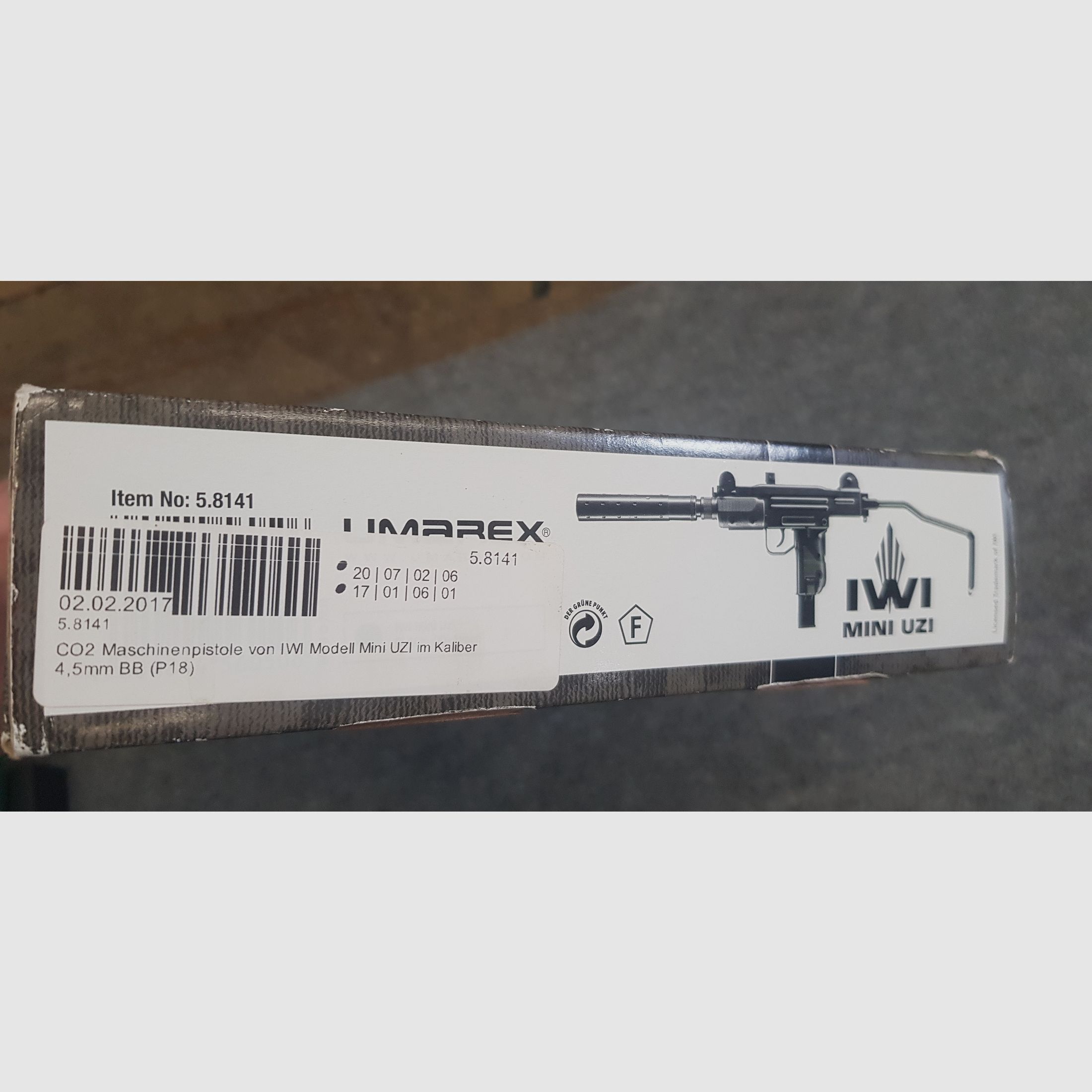 IWI Mini UZI CO2 Maschinenpistole 4,5 mm BB schwarz blowback Umarex