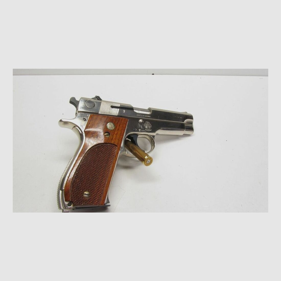 Sammlerstück vernickelt, Smith & Wesson Modell 39-2, 9mmLuger 9mmLuger