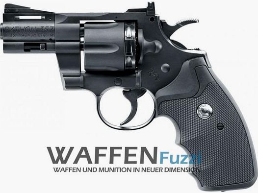 Colt Python 2,5 Zoll CO2 Revolver 4,5 mm BB u. Diabolo, brüniert