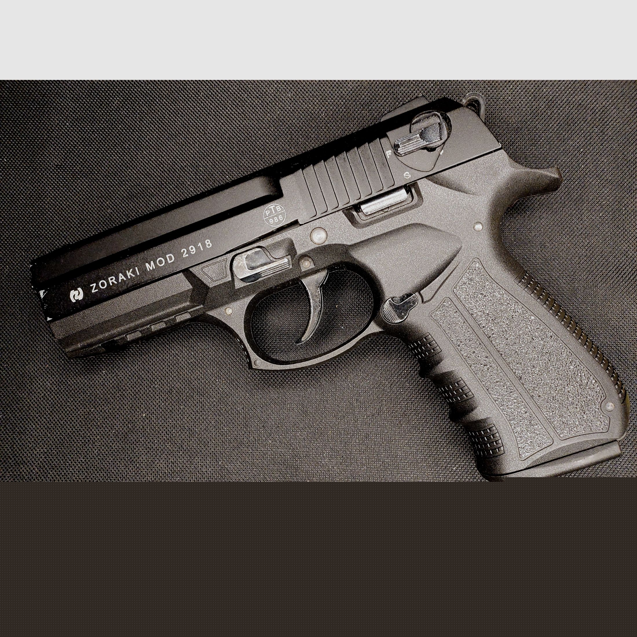 Zoraki 2918 Schreckschusspistole Kal. 9mm P.A.K. schwarz - alte (PTB 986)