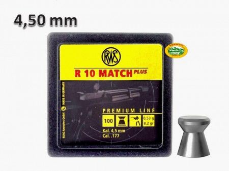 RWS Geschosse R10 MATCH PLUS Kal. 4,50mm 0,53gr