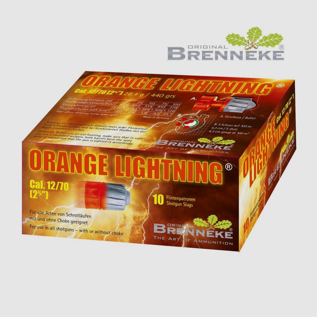 BRENNEKE Orange Lightning 12/70